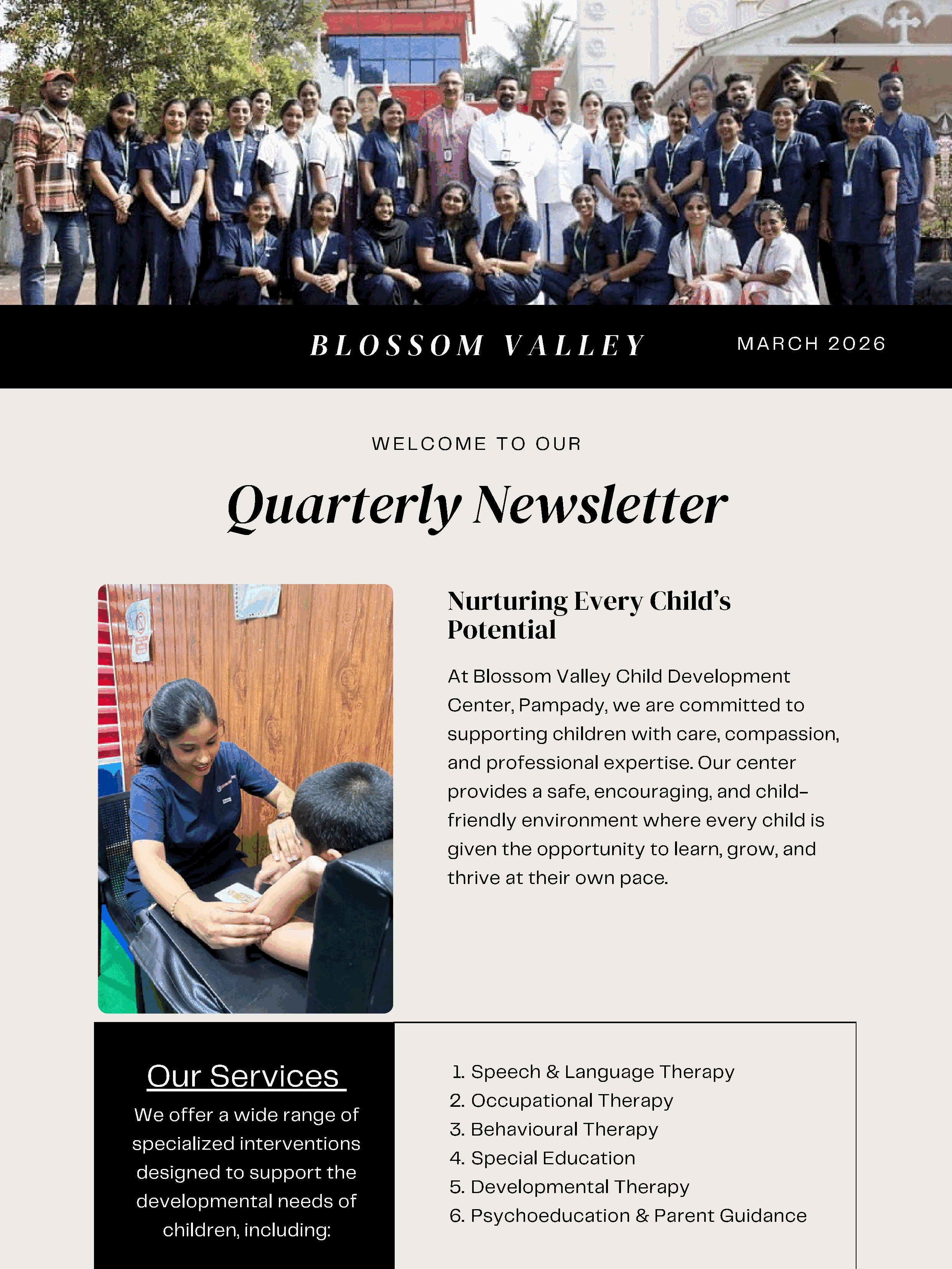 Blossom Valley Quarterly Newsletter, March 2026